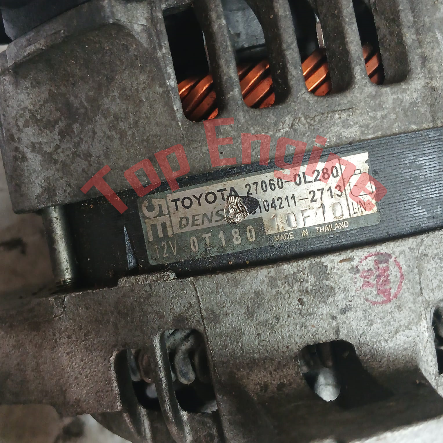 Used Genuine Toyota Alternator 27060-0L280 Denso 104211-2713 Hilux Probox